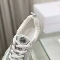 Dior Women Vibe Sneaker White Mesh and Silver-Tone Leather (1)