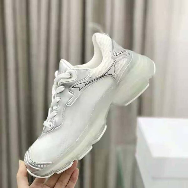 Dior Women Vibe Sneaker White Mesh and Silver-Tone Leather (2)