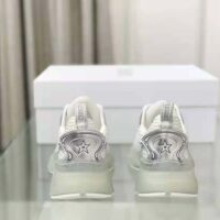 Dior Women Vibe Sneaker White Mesh and Silver-Tone Leather (1)