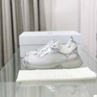 Dior Women Vibe Sneaker White Mesh and Silver-Tone Leather (1)