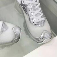 Dior Women Vibe Sneaker White Mesh and Silver-Tone Leather (1)