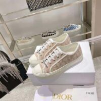 Dior Women Walk N Dior Sneaker Nude Dior Oblique Embroidered Cotton (1)