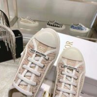 Dior Women Walk N Dior Sneaker Nude Dior Oblique Embroidered Cotton (1)