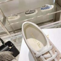 Dior Women Walk N Dior Sneaker Nude Dior Oblique Embroidered Cotton (1)