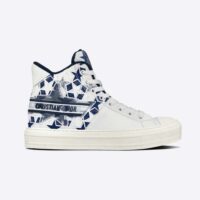 Dior Women Walk N Dior Star Sneaker Blue and White Calfskin and Technical Fabric (1)