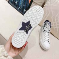 Dior Women Walk N Dior Star Sneaker Blue and White Calfskin and Technical Fabric (1)