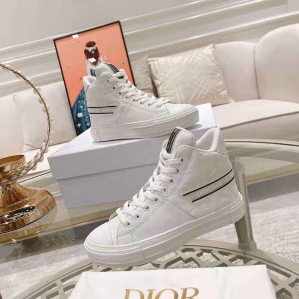 Dior Women Walk N Dior Star Sneaker White Dior Etoile Embossed Lambskin and Calfskin (7)