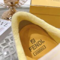 Fendi Men Match Yellow Suede Low-Tops (1)