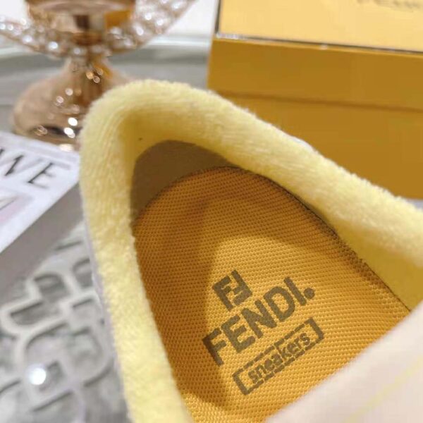 Fendi Men Match Yellow Suede Low-Tops (9)