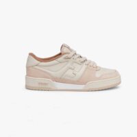 Fendi Unisex Match Low-Tops in Pink Suede (1)