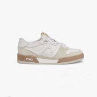 Fendi Unisex Match White Suede Low Tops