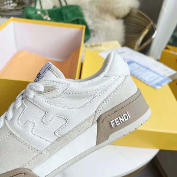 Fendi Unisex Match White Suede Low Tops (3)