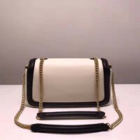 Fendi Women Baguette Chain Black and White Nappa Leather Bag (1)