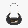 Fendi Women Cookie Black Leather Mini Bag