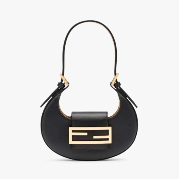 Fendi Women Cookie Black Leather Mini Bag (1)