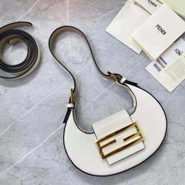 Fendi Women Cookie White Leather Mini Bag (4)