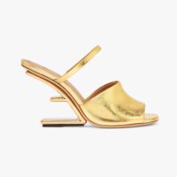 Fendi Women First Gold Nappa Leather High-Heeled Sandals (1)