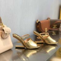 Fendi Women First Gold Nappa Leather High-Heeled Sandals (1)