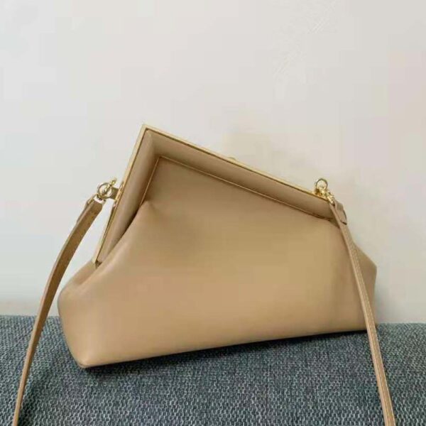 Fendi Women First Small Beige Leather Bag (7)