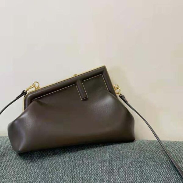 Fendi Women First Small Dark Brown Leather Bag (2)