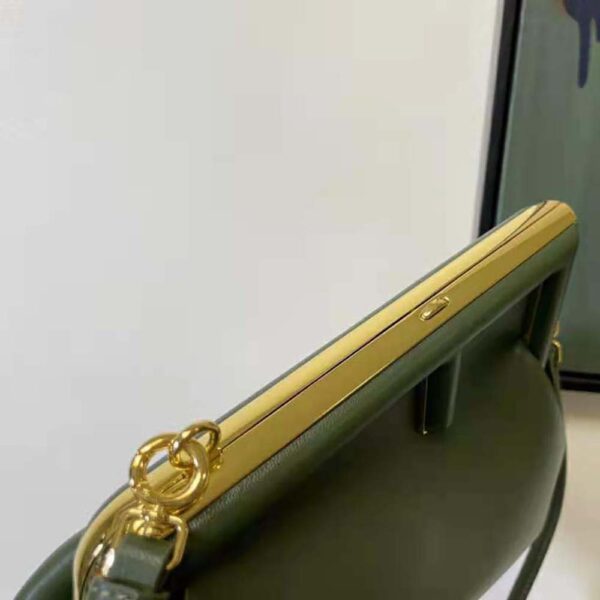 Fendi Women First Small Dark Green Leather Bag (6)