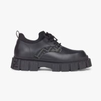 Fendi Women Force Black Leather Lace-Ups (1)