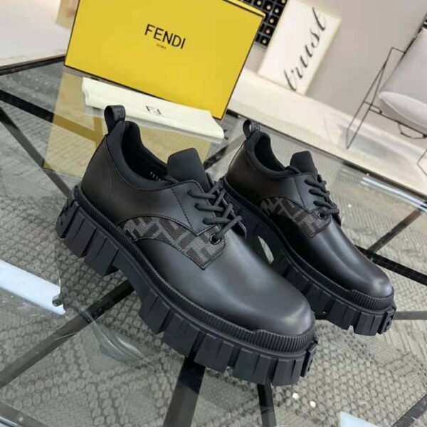 Fendi Women Force Black Leather Lace-Ups (3)