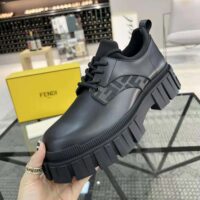 Fendi Women Force Black Leather Lace-Ups (1)