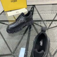 Fendi Women Force Black Leather Lace-Ups (1)