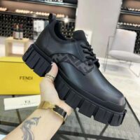 Fendi Women Force Black Leather Lace-ups (1)