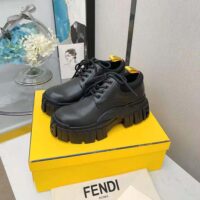 Fendi Women Force Black Leather Lace-ups (1)