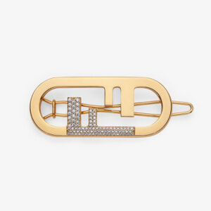 Fendi Women Hair Clip with Fendi O’Lock Motif