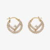 Fendi Women Hoop Earrings with F is Fendi Motif