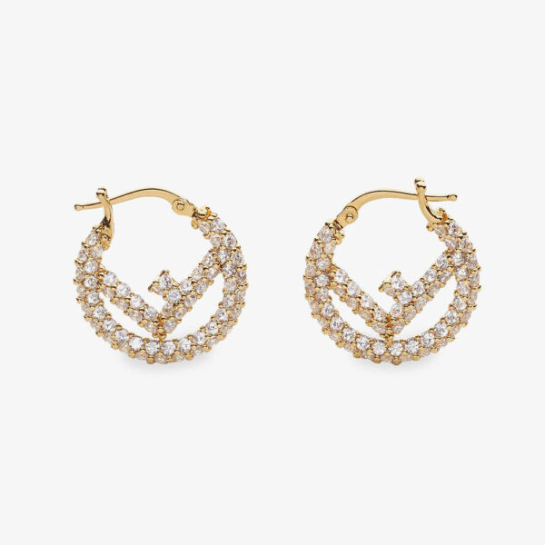 Fendi Women Hoop Earrings with F is Fendi Motif (1)