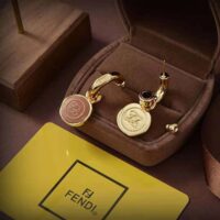 Fendi Women Karligraphy Earrings Gold-Colored (1)