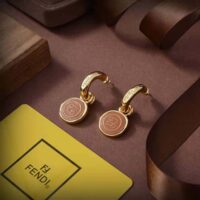 Fendi Women Karligraphy Earrings Gold-Colored (1)