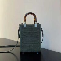 Fendi Women Mini Sunshine Shopper FF Fabric Mini-Bag-green (1)