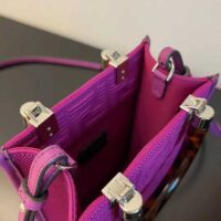 Fendi Women Mini Sunshine Shopper FF Fabric Mini-Bag-purple (1)
