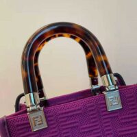 Fendi Women Mini Sunshine Shopper FF Fabric Mini-Bag-purple (1)