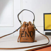 Fendi Women Mon Tresor Leather Mini Bag-brown (1)