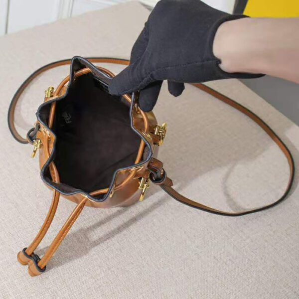 Fendi Women Mon Tresor Leather Mini Bag-brown (6)