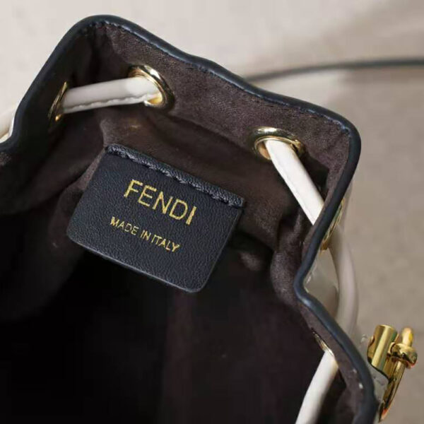 Fendi Women Mon Tresor Leather Mini Bag-white (9)