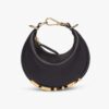 Fendi Women Nano Fendigraphy Black Leather Charm