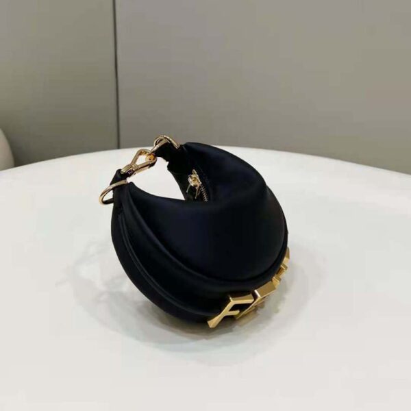 Fendi Women Nano Fendigraphy Black Leather Charm (6)