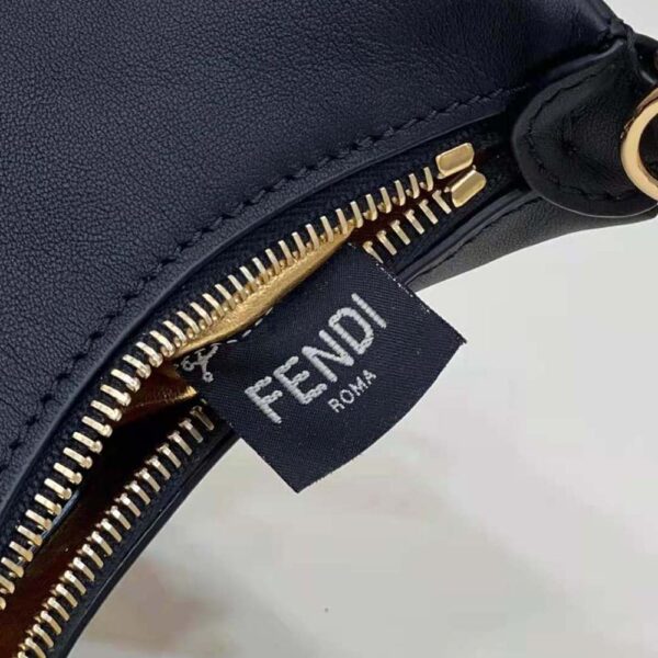 Fendi Women Nano Fendigraphy Black Leather Charm (7)