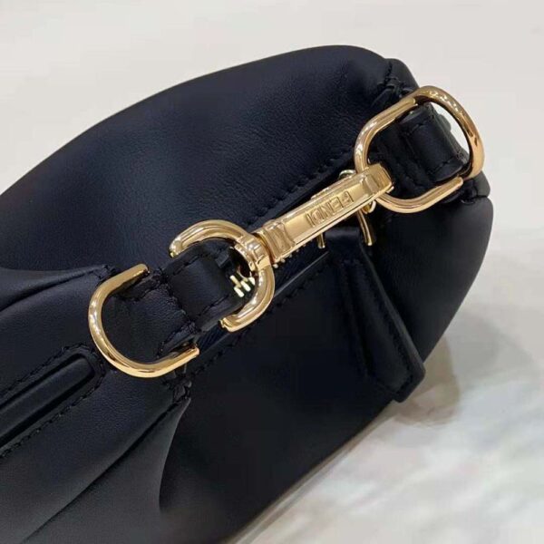 Fendi Women Nano Fendigraphy Black Leather Charm (8)