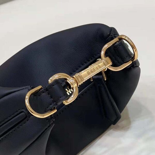 Fendi Women Nano Fendigraphy Black Leather Charm (9)
