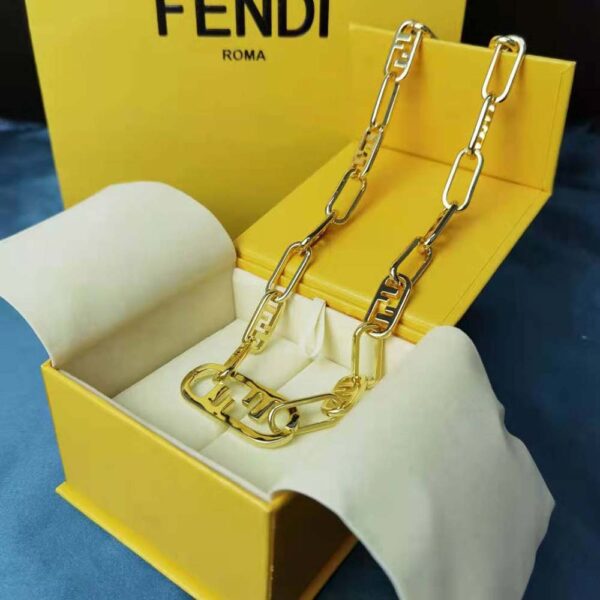 Fendi Women Necklace with Fendi OLock Mesh and Oval Clip (8)