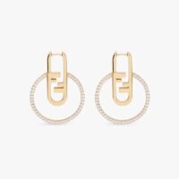 Fendi Women O Lock Earrings Gold-Colored (1)