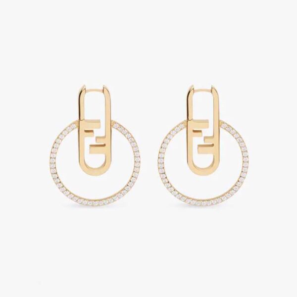 Fendi Women O Lock Earrings Gold-Colored (1)